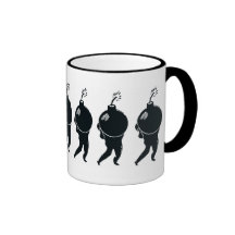Linha de coro caneca do bombardeiro louco de café