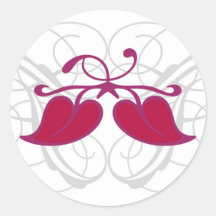 Linha-Etiqueta floral Adesivos