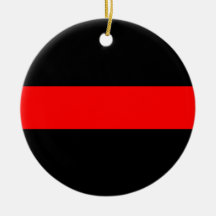 Linha vermelha fina ornamento do sapador-bombeiro