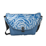 Linhas Curvy a bolsa mensageiro do azul