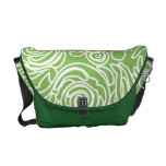 Linhas Curvy a bolsa mensageiro verde