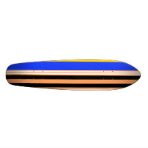 Listras amarelas e brancas azuis marinhas skateboard