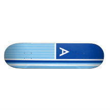 Listras azuis & brancas; Listrado Skates