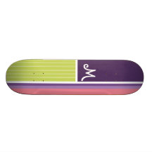 Listras bonitos; Roxo & verde Skate