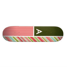 Listras corais & verdes; Listrado Skate