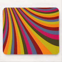 Listras Groovy da corrediça do arco-íris do verde  Mousepads