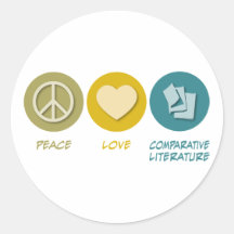 Literatura comparativa do amor da paz adesivo