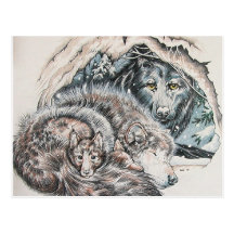 Lobo do pai cartao postal