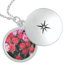 Locket lindo da colar dos rosas