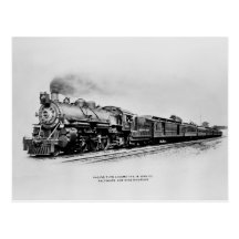 Locomotiva de B&O no serviço Cartão Postal
