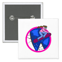 Logotipo da menina do Snowboard Boton