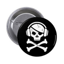 Logotipo da pirataria anti-RIAA do pirata da músic Boton