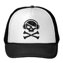 Logotipo da pirataria anti-RIAA do pirata da músic Bones