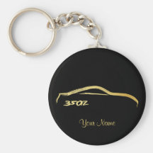 Logotipo do curso da escova do ouro de Nissan 350Z Chaveiro