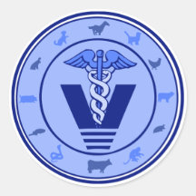 logotipo veterinário 5 adesivo redondo