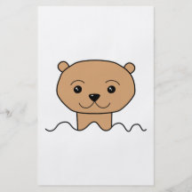 Lontra na água panfleto