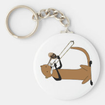 Lontra que joga o Trombone Chaveiro