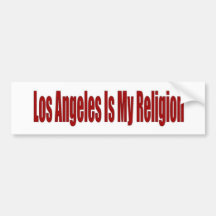 Los Angeles é minha religião Adesivo