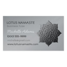 Lotus Namaste OM (Aum) Cartões De Visita
