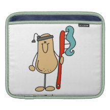 Loucos sobre t-shirt e presentes da odontologia bolsas para iPad