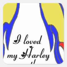 LOVED HARLEY LIFE.png Adesivo Em Forma Quadrada