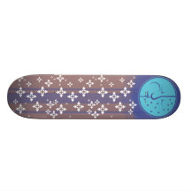 Lua azul e queda de neve skate