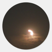 lua babby. fotografia interessante adesivo em formato redondo