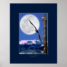 Lua super, Eagle & poster da arte de pólo de Totem