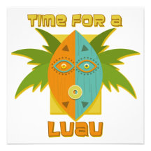 Luau 4 convites de festas