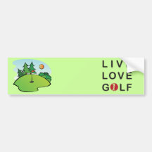 Lugar feliz Golfing do furo do campo de golfe Adesivos
