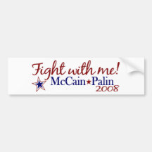 Luta comigo! (McCain Palin 2008) Adesivos
