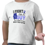 Luta como um cancro do cólon 15 da cara tshirt