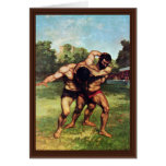 Lutador por Courbet Gustave Cartoes