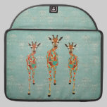 Luva ambarina & Azure de Macbook dos girafas capas para macbook da rickshaw