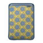 Luva azul e amarela do rickshaw das flores bolsas de MacBook