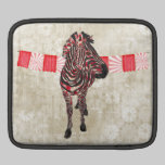 Luva branca do iPad da zebra cor-de-rosa capas para ipad da rickshaw
