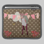 Luva cor-de-rosa bonito do iPad da jovem corça capas para ipad da rickshaw