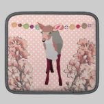 Luva cor-de-rosa bonito do iPad da jovem corça da  capas para ipad da rickshaw