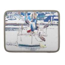 Luva da aleta do rickshaw da arte dos pelicanos bolsa MacBook pro