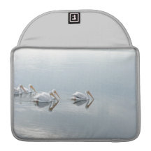 Luva da aleta do rickshaw dos pelicanos brancos bolsa para MacBook pro