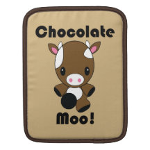 Luva do iPad da vaca do MOO Kawaii do chocolate Bolsas De iPad