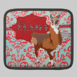 Luva dourada do iPad do damasco do lama capas para ipad da rickshaw