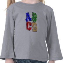 Luva longa da criança de ABC T-shirt