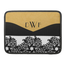 Luva Monogrammed da aleta do rickshaw do damasco Bolsas Para MacBook Pro
