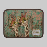 Luva personalizada damasco de Macbook dos girafas  capas para ipad da rickshaw