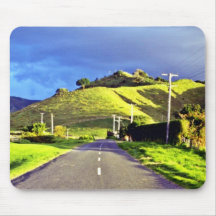 Luz da tarde na estrada, ilha norte mousepad