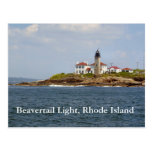 Luz de Beavertail, Rhode - cartão da ilha Cartões Postais