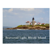 Luz de Beavertail, Rhode - cartão da ilha Cartões Postais