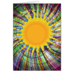 Luz do sol e arco-íris cartao