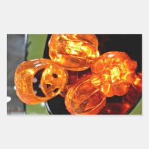 Luzes bonitos da abóbora do diodo emissor de luz adesivos em forma retangular
